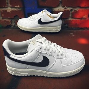 Nike Air Force 1 '07 White Obsidian Ivory Gold Tags Size 12W 10.5M BNIB OG! Heat